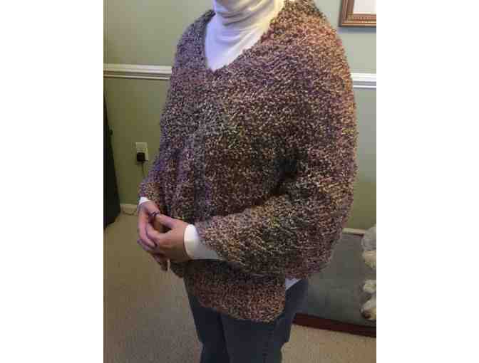 Hand made knitted poncho - Photo 1