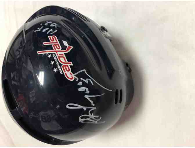 2 Lot Package of Capitals Mini Helmets Autographed by Rod Langway and Peter Bondra