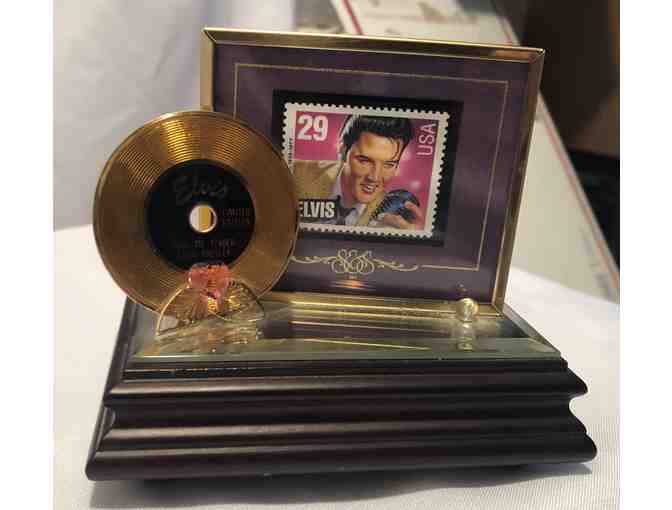 Elvis Presley music box with Elvis Postage Stamp