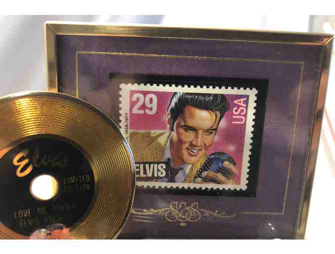 Elvis Presley music box with Elvis Postage Stamp
