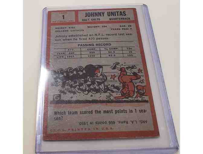 Baltimore Colts - Johnny Unitas - Baseball Card