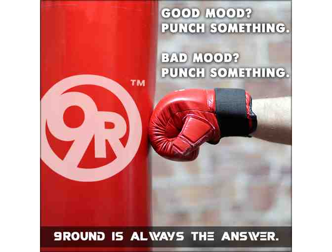 9Round 30 Minute Kickbox Fitness: 12 Class Punch Card and Hand Wraps