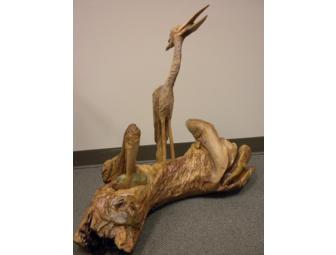 'The Catch of the Day' One of a Kind Wood Sculpture