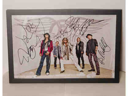 Framed Signed Aerosmith Lithograph *complete band*
