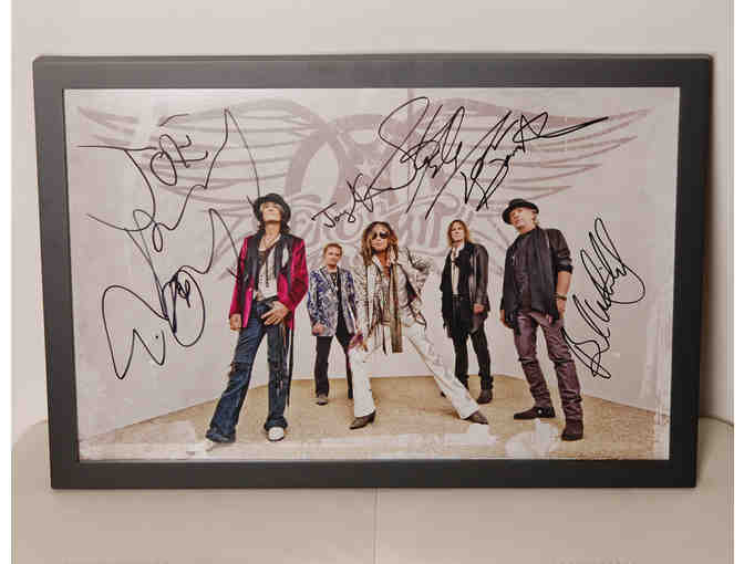 Framed Signed Aerosmith Lithograph *complete band*