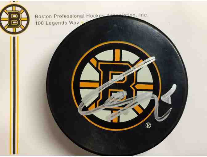 Autographed Colin Miller Boston Bruins Hockey Puck