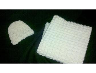 Handmade Baby Blanket and hat