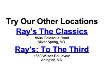 $100 Gift Certificate for Ray's the Steaks - Good for any Ray's Location