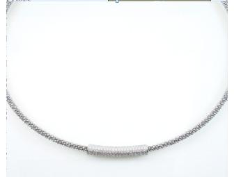 Italian Flex Necklace with Hearts & Arrow Pave Beads