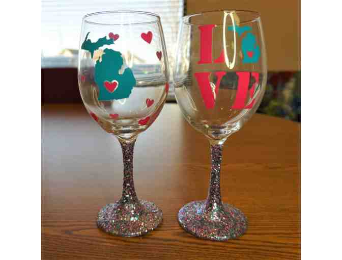 Whimsy & Wine - 2 Wine Glasses