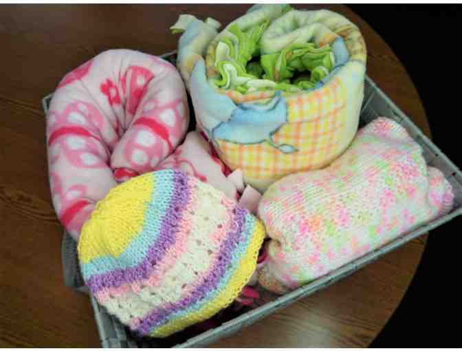 Basket of Handmade Baby Blankets - Photo 1