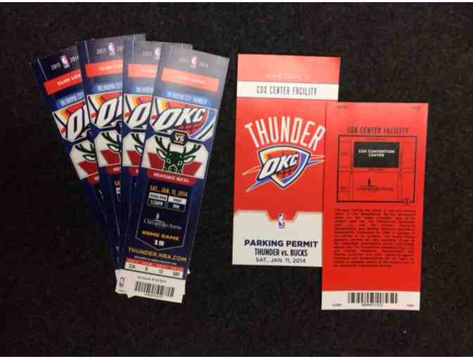 Oklahoma City Thunder vs. Milwaukee Bucks: 4 club level tickets & parking at Jan. 11 game