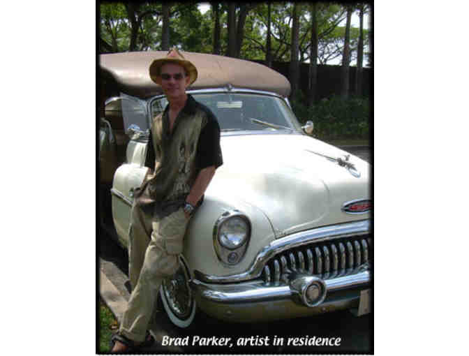 THE SUNKEN TIKI-Giclee on canvas By Brad 'Tiki Shark' Parker