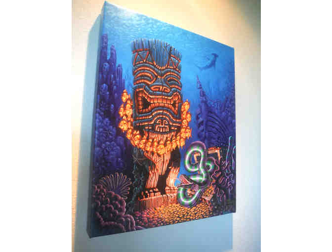 THE SUNKEN TIKI-Giclee on canvas By Brad 'Tiki Shark' Parker