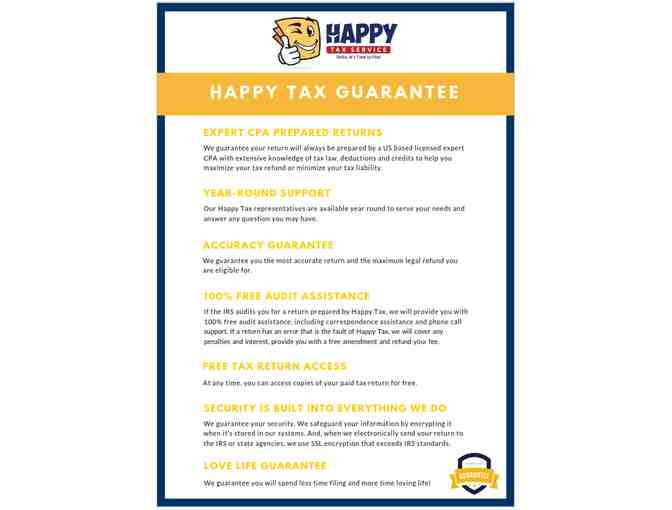 $200 Off Happy Tax