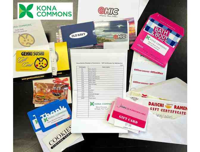 Kona Commons $200.00 Assorted Gift Certificates - Photo 1