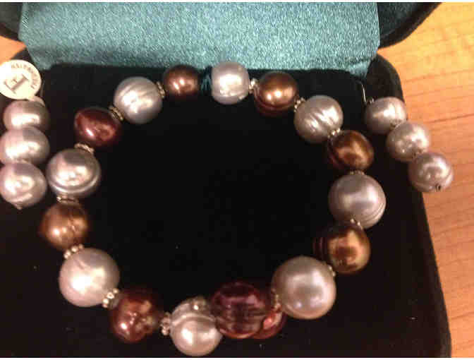 Freshwater, Multi-Color Pearl Bracelet with Matching Earrings