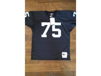 Super Bowl Champion and NFL Hall of Famer Howie Long autographed Football Jersey!