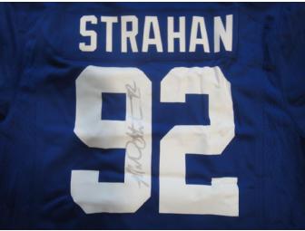 Super Bowl Champion Michael Strahan autographed Football Jersey!