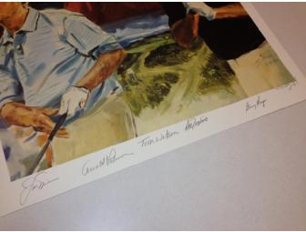 Autographed Lithograph of Golf's Greatest - Tom Watson, Arnold Palmer, Jack Nicklaus!