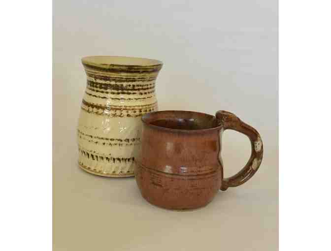 Hand Thrown Ceramic Mug and Vase