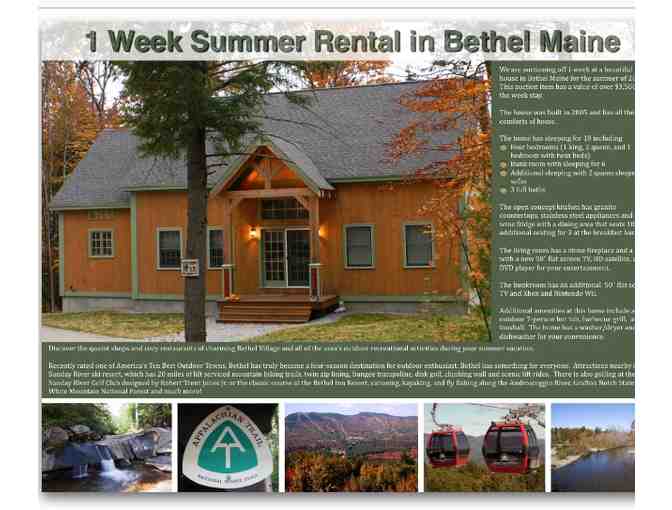 Bethel Maine - One Week Summer Rental