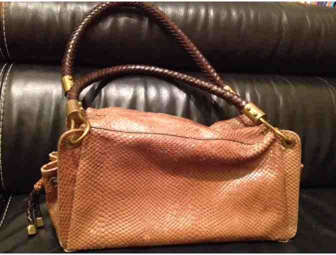 USED MICHAEL KORS COLLECTION PYTHON LEATHER HANDBAG