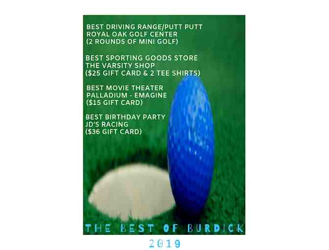BEST OF BURDICK 2019 (GIFT CARDS FROM STUDENTS LOCAL FAVORITES)