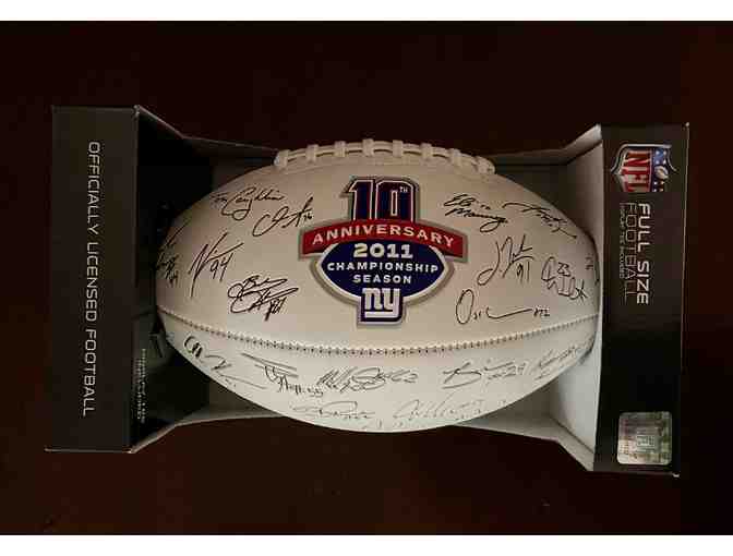 New York Giants Autographed Football - Photo 1
