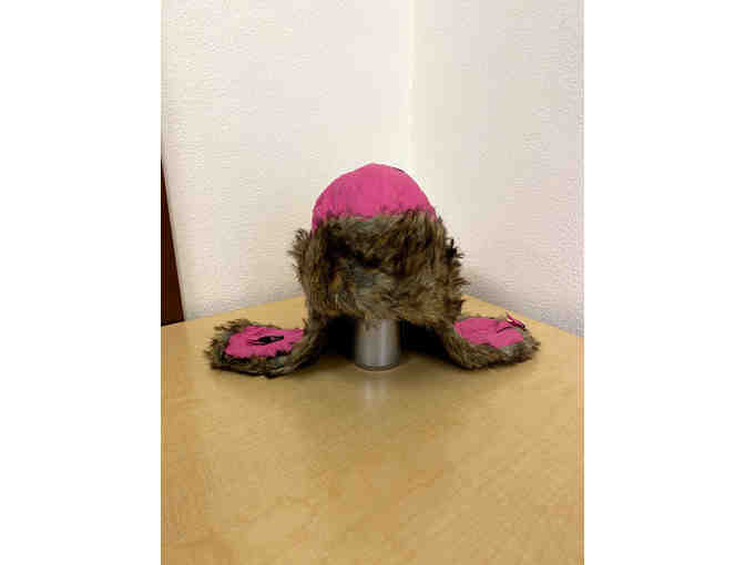 Winter Hats - Blue & White Polka Dots AND Pink with Fur - Photo 3