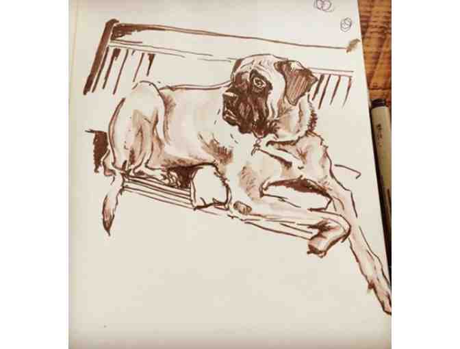 Hand Painted Portrait from a photograph by Alumna Emay Allmendinger '03