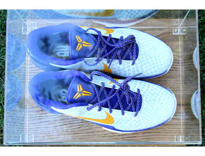 Two autographed shoes by Kobe Bryant