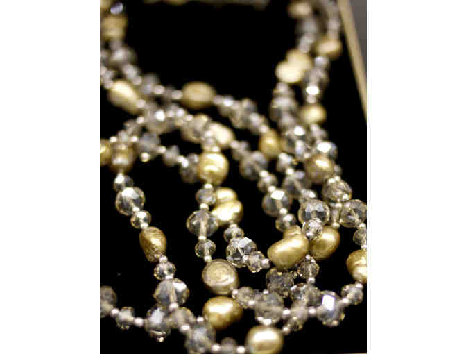 48' Austrian Topaz Necklace and Matching Bracelet