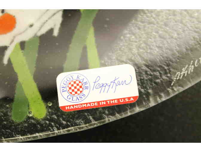 Peggy Karr 14' Glass Koi Platter