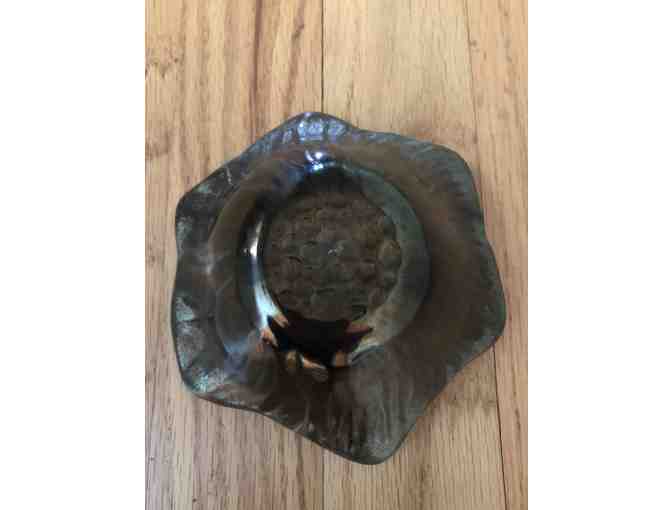 Small, Star-shaped, Iridescent Black Bowl