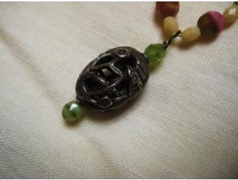 Beaded Bird Egg Necklace