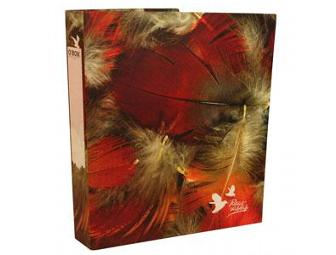 Spiral Journal and Binder: Crimson Feather Design