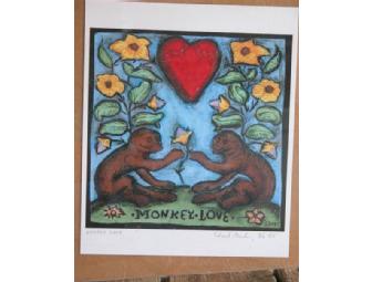 'Monkey Love' Signed Limited-Edition Print