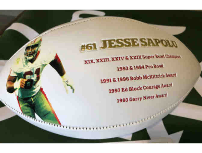 San Francisco 49ers Jesse Sapolu Limited Edition Football.