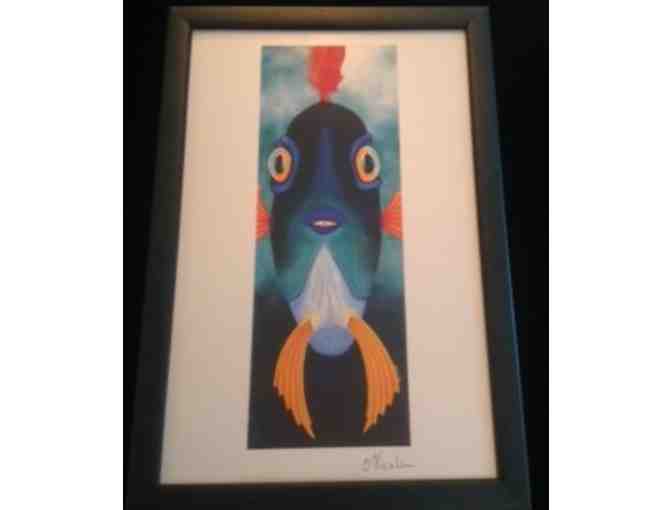 Two Fanciful Fish Prints by Charlotte Nicolin
