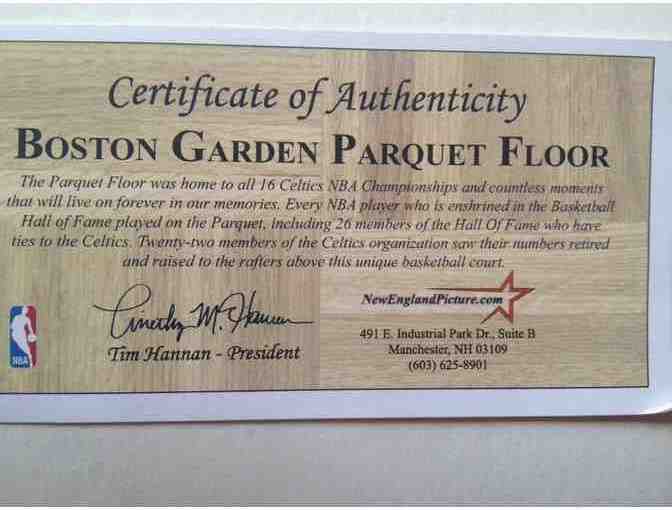 A Piece of Boston Celtics Historic Parquet Floor
