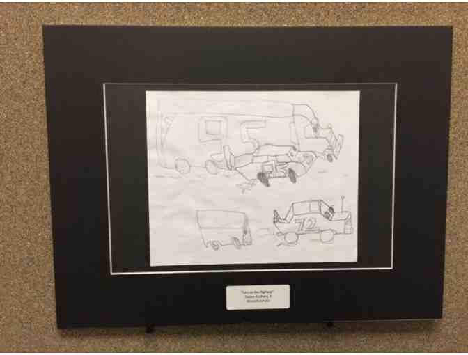 Cars on the Highway - Drawing - Photo 1