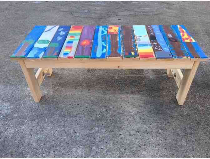 Class Gift - Ms. Weiners 'Hand Built & Hand Painted Bench for the Garden/Mudroom' gift