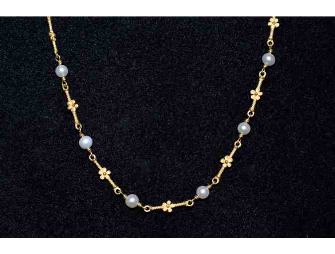 Sue Gragg Precious Jewels - Gold and Pearl Necklace