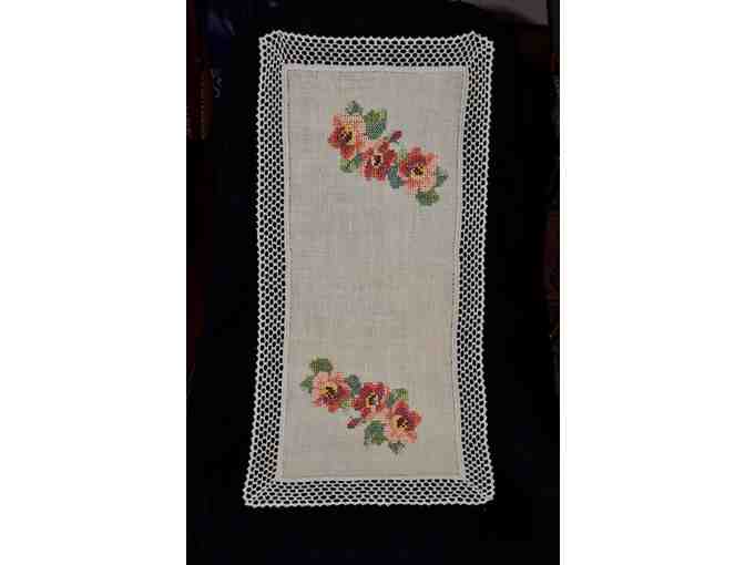 Hand Embroidered Serbian Tablecloth and Doilies