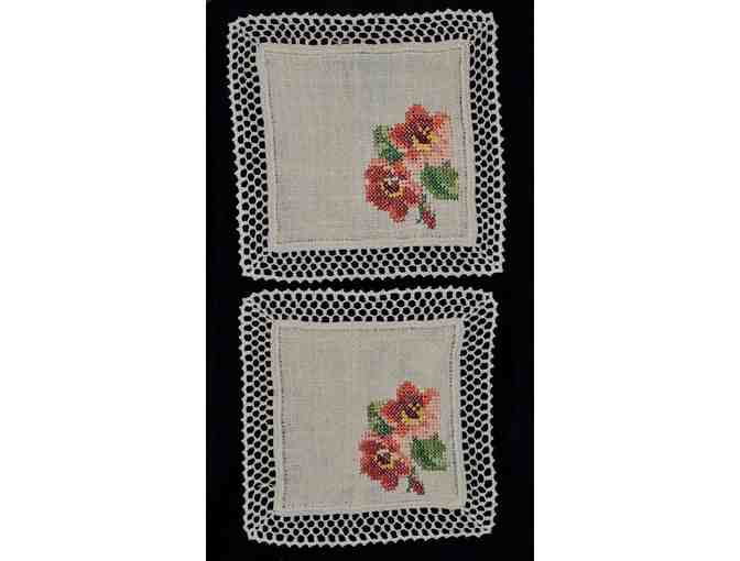 Hand Embroidered Serbian Tablecloth and Doilies