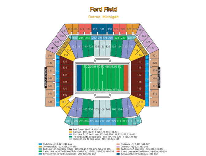 2 Lions Football Tickets - Lions vs. Bears
