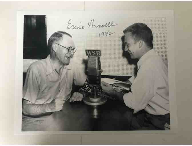 Autographed photo of Ernie Harwell with O.B. Keeler, dated 1942