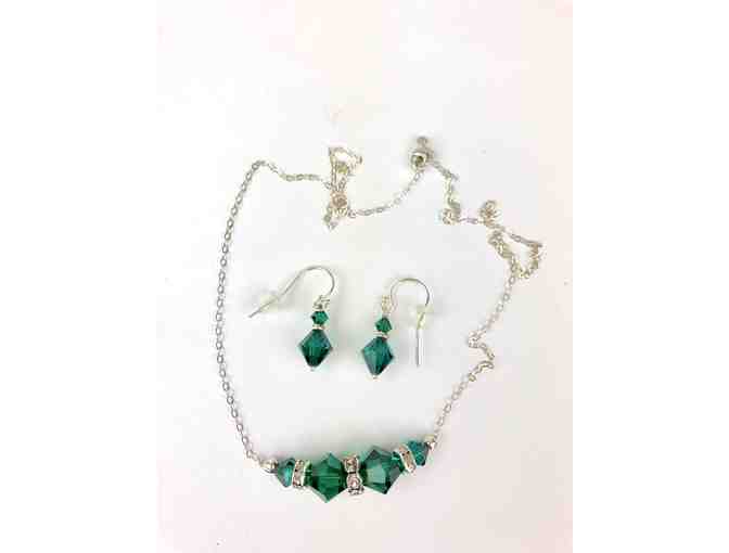 Emerald Swarovski Crystal Earring & Necklace Set