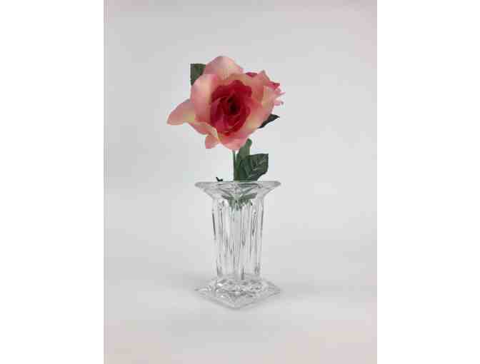 Vintage Crystal Column Vase or Candleholder